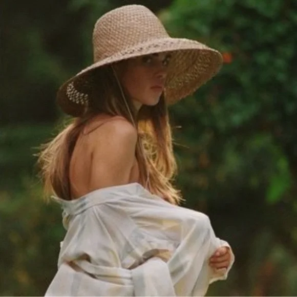 Lack of Color Palm Canyon Straw Hat Handmade Lack of Color - Nat @natdarcas wears the  main image 2